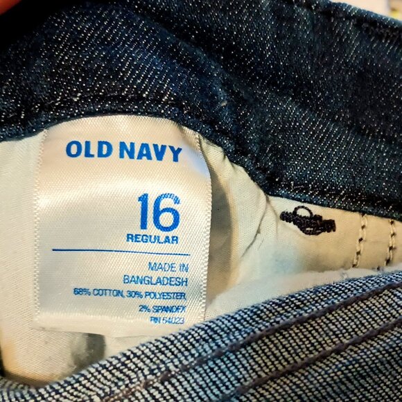 EUC ~ Old Navy's The Sweetheart Straight Leg Jean in Darkwash Blue (Size 16) - Picture 4 of 5